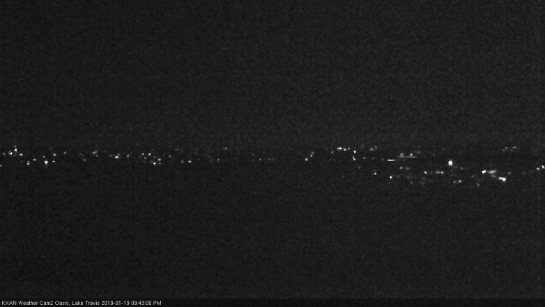 Lake Travis webcam, January 19, 2019 8:45 PM CT