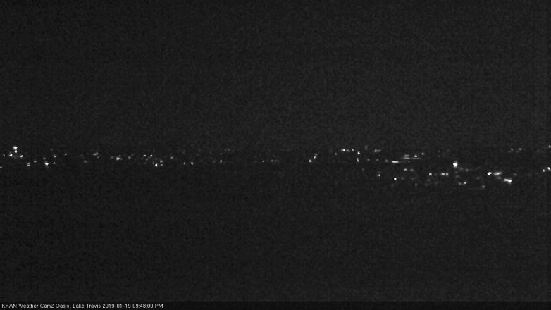 Lake Travis webcam, January 19, 2019 8:50 PM CT