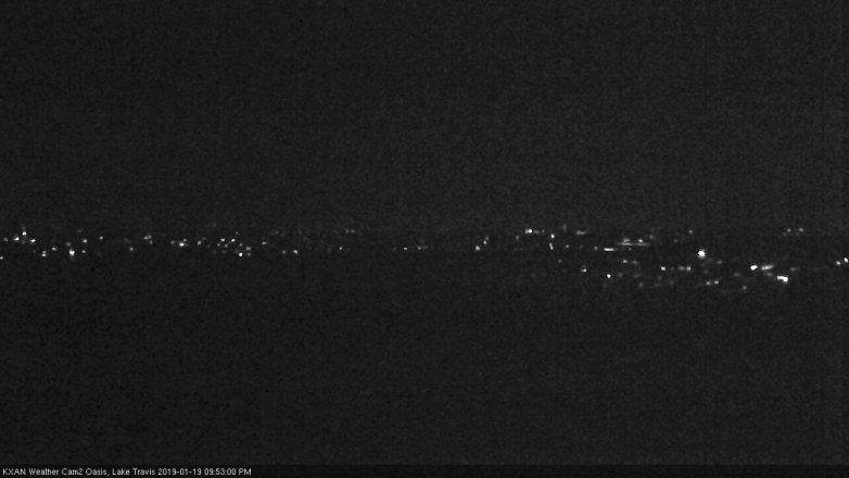 Lake Travis webcam, January 19, 2019 8:55 PM CT