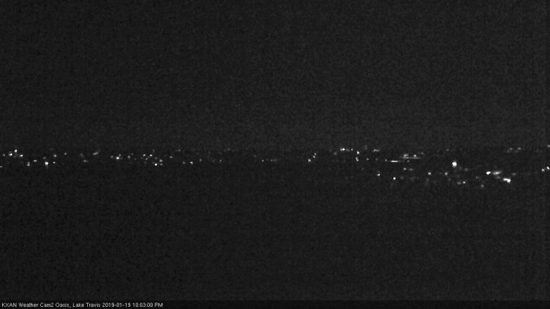 Lake Travis webcam, January 19, 2019 9:05 PM CT