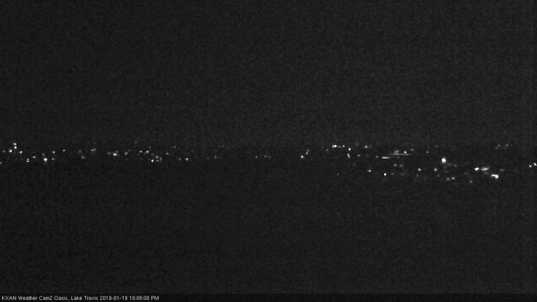 Lake Travis webcam, January 19, 2019 9:10 PM CT