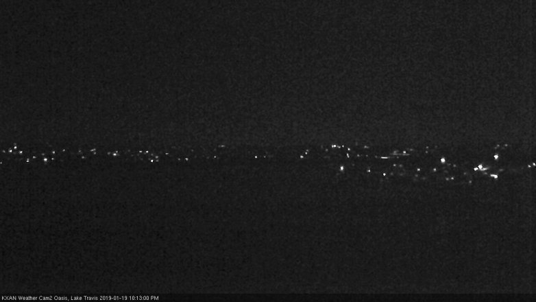 Lake Travis webcam, January 19, 2019 9:15 PM CT