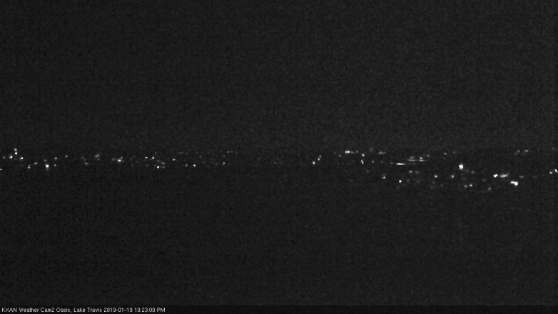 Lake Travis webcam, January 19, 2019 9:25 PM CT
