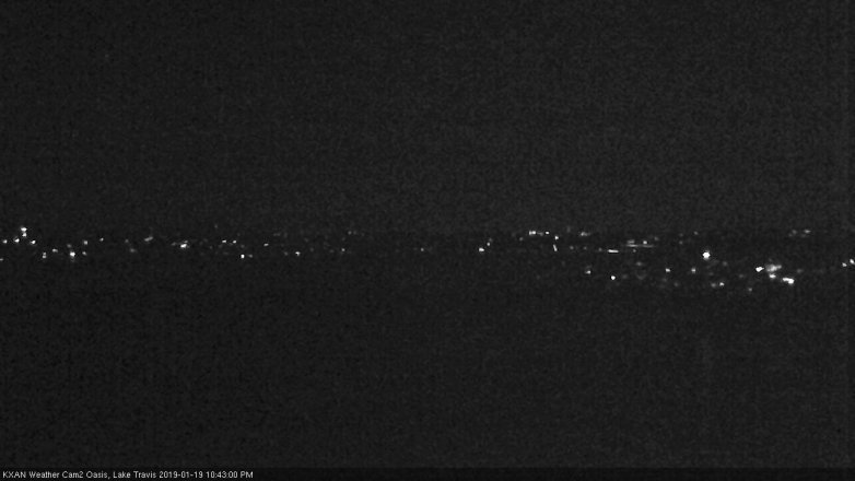Lake Travis webcam, January 19, 2019 9:45 PM CT