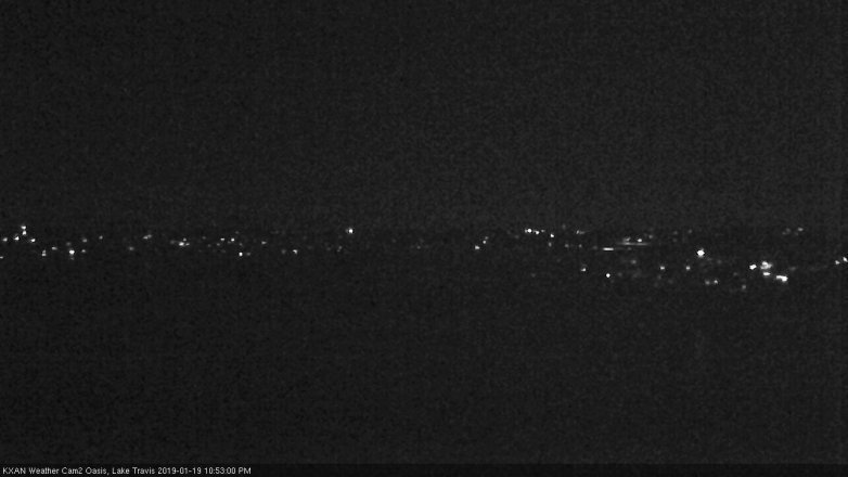 Lake Travis webcam, January 19, 2019 9:55 PM CT