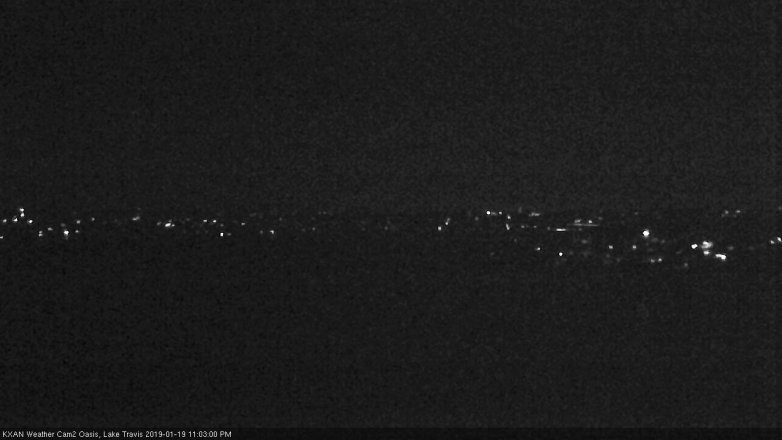 Lake Travis webcam, January 19, 2019 10:05 PM CT