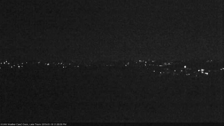 Lake Travis webcam, January 19, 2019 10:10 PM CT