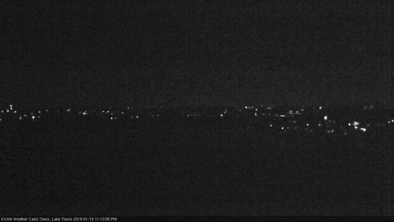 Lake Travis webcam, January 19, 2019 10:15 PM CT