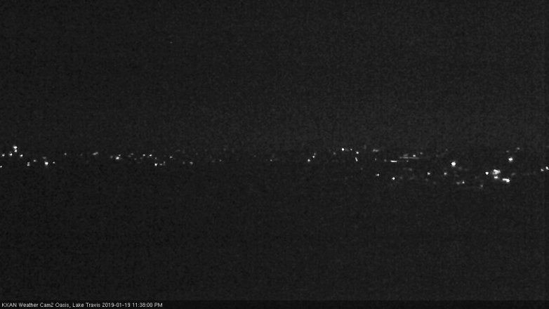 Lake Travis webcam, January 19, 2019 10:40 PM CT