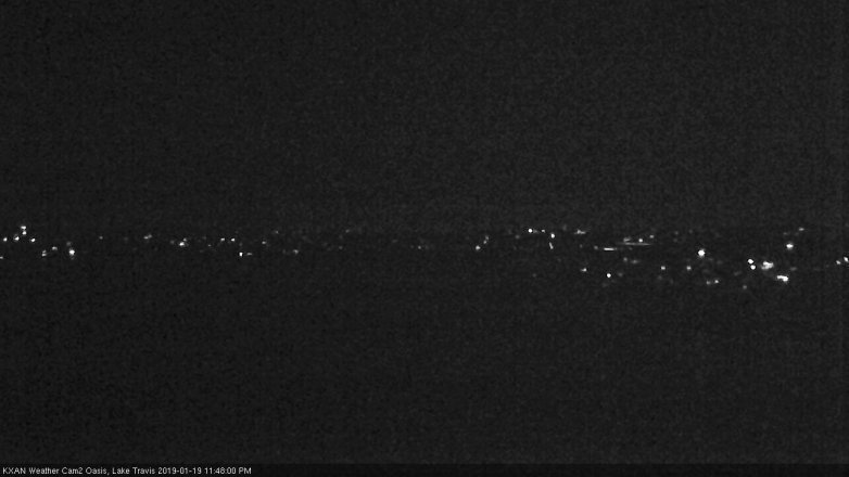 Lake Travis webcam, January 19, 2019 10:50 PM CT