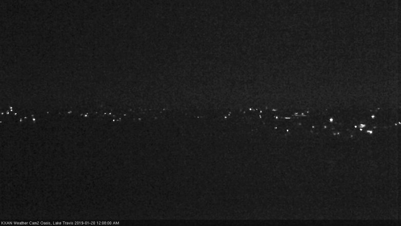 Lake Travis webcam, January 19, 2019 11:10 PM CT