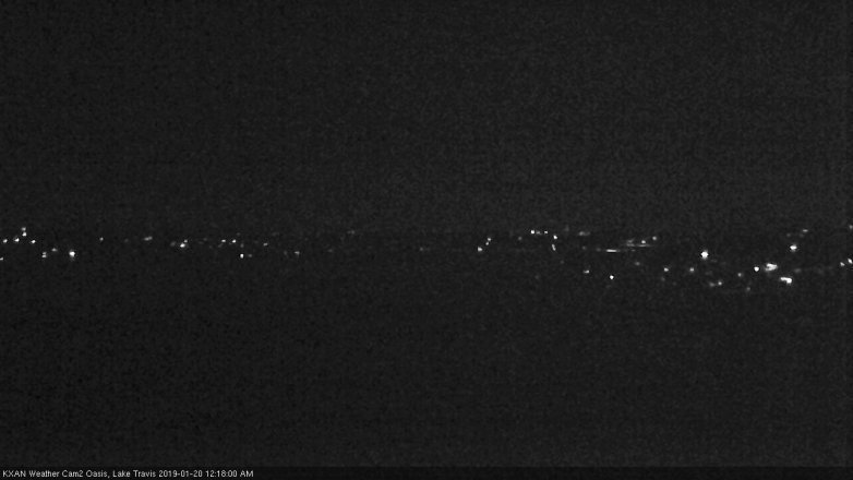Lake Travis webcam, January 19, 2019 11:20 PM CT