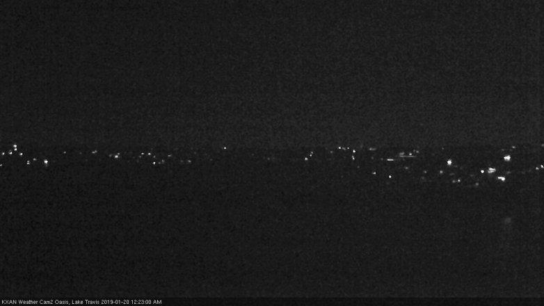 Lake Travis webcam, January 19, 2019 11:25 PM CT