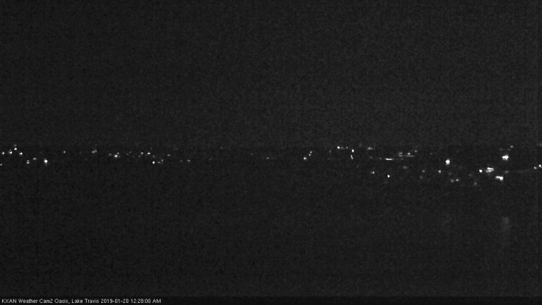 Lake Travis webcam, January 19, 2019 11:30 PM CT