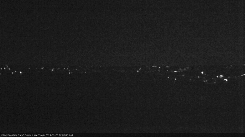 Lake Travis webcam, January 19, 2019 11:40 PM CT