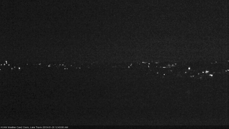 Lake Travis webcam, January 19, 2019 11:45 PM CT