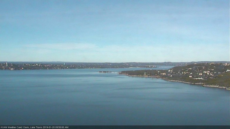 Lake Travis webcam, January 20, 2019 9:00 AM CT