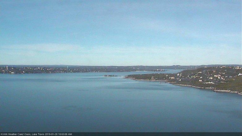 Lake Travis webcam, January 20, 2019 9:05 AM CT