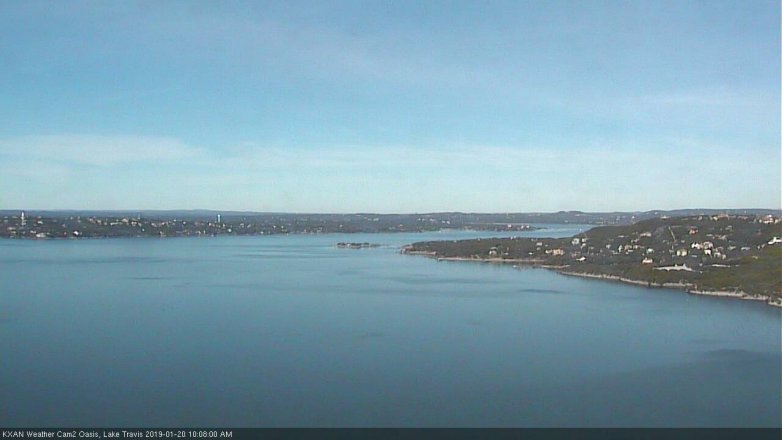Lake Travis webcam, January 20, 2019 9:10 AM CT
