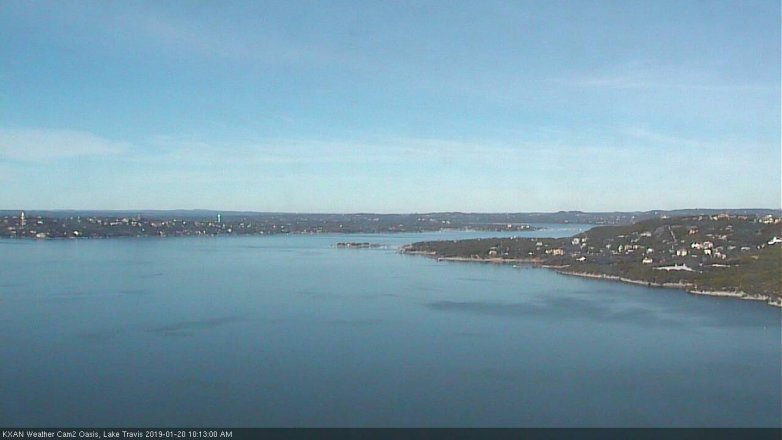 Lake Travis webcam, January 20, 2019 9:15 AM CT
