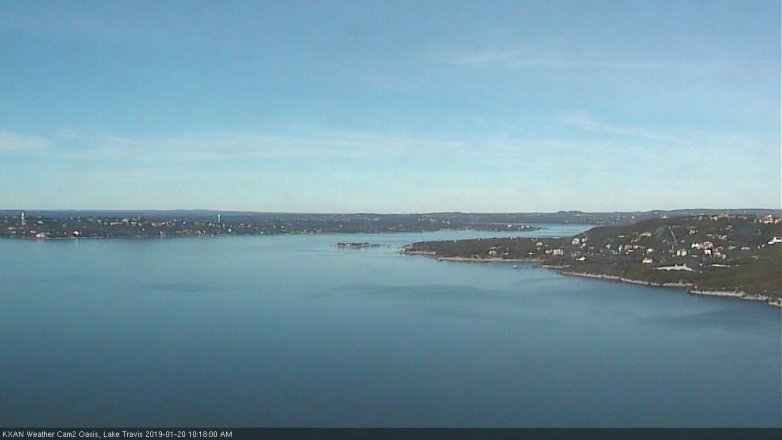 Lake Travis webcam, January 20, 2019 9:20 AM CT