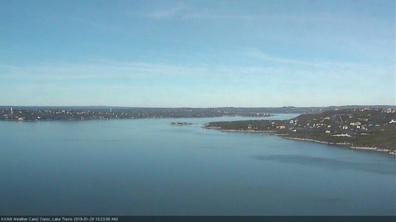 Lake Travis webcam, January 20, 2019 9:25 AM CT