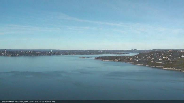 Lake Travis webcam, January 20, 2019 9:35 AM CT