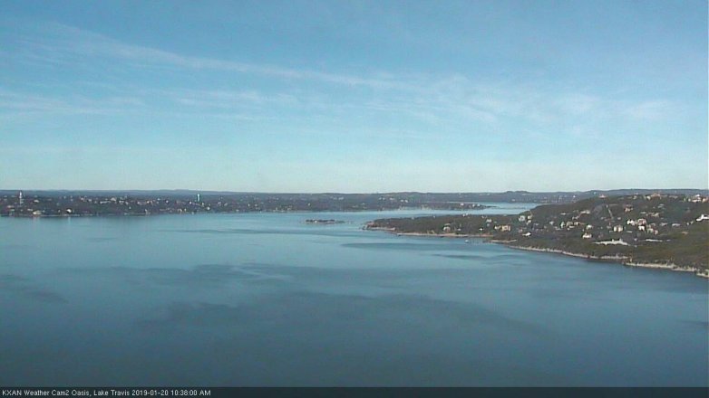 Lake Travis webcam, January 20, 2019 9:40 AM CT