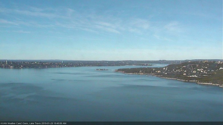 Lake Travis webcam, January 20, 2019 9:50 AM CT
