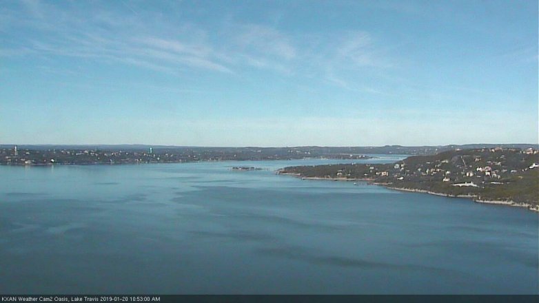 Lake Travis webcam, January 20, 2019 9:55 AM CT