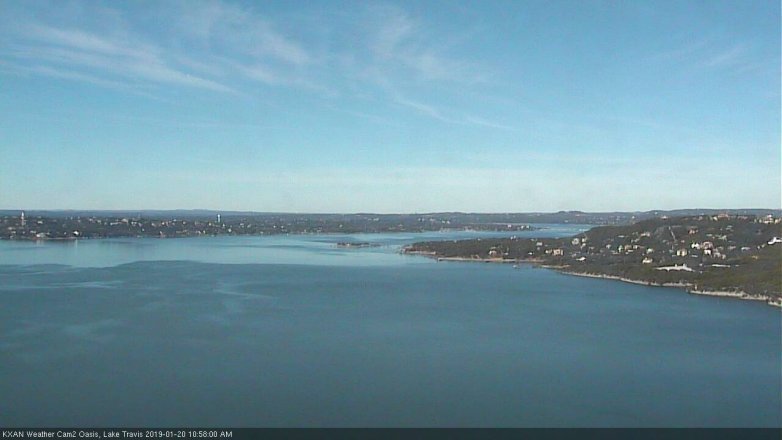 Lake Travis webcam, January 20, 2019 10:00 AM CT