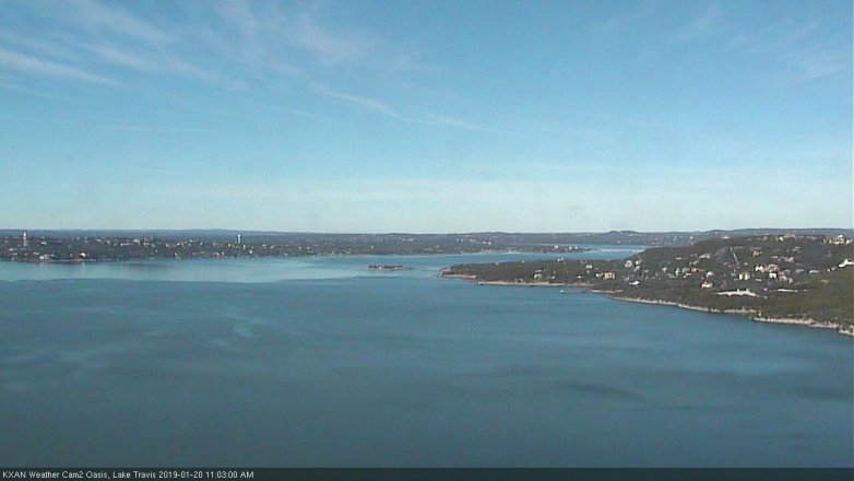 Lake Travis webcam, January 20, 2019 10:05 AM CT