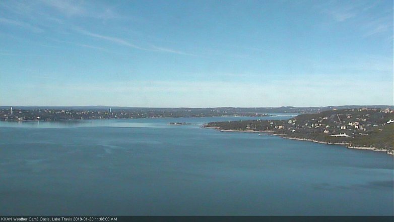 Lake Travis webcam, January 20, 2019 10:10 AM CT