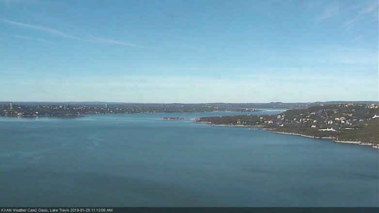Lake Travis webcam, January 20, 2019 10:15 AM CT