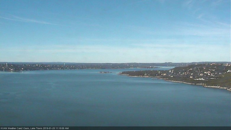 Lake Travis webcam, January 20, 2019 10:20 AM CT