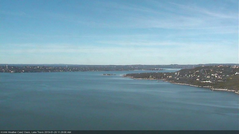 Lake Travis webcam, January 20, 2019 10:30 AM CT