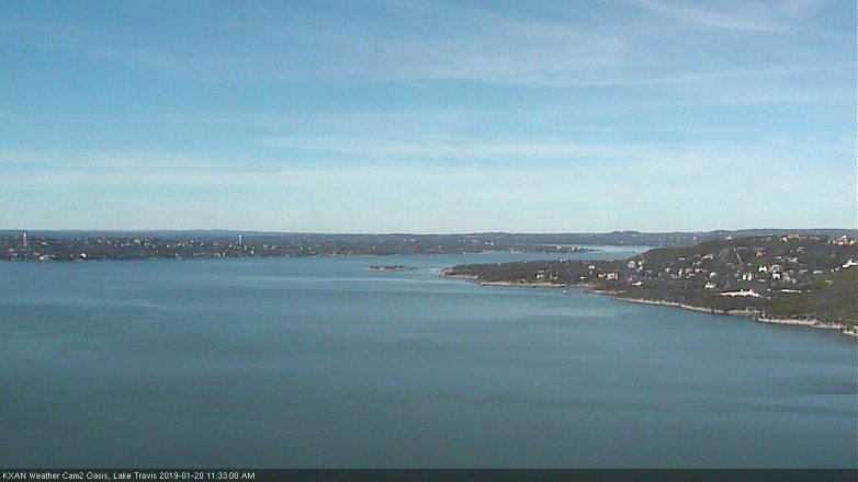 Lake Travis webcam, January 20, 2019 10:35 AM CT