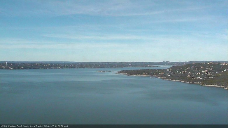 Lake Travis webcam, January 20, 2019 10:40 AM CT