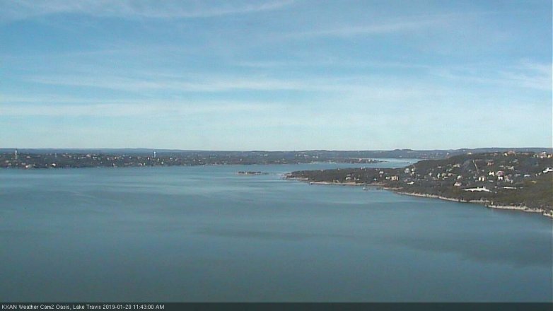 Lake Travis webcam, January 20, 2019 10:45 AM CT