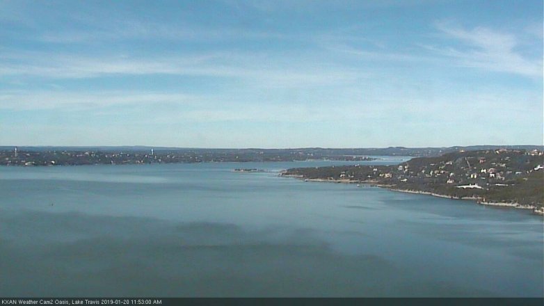 Lake Travis webcam, January 20, 2019 10:55 AM CT