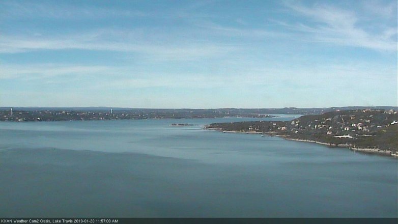 Lake Travis webcam, January 20, 2019 11:00 AM CT