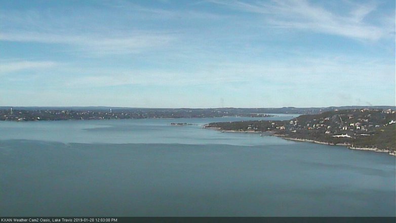 Lake Travis webcam, January 20, 2019 11:05 AM CT