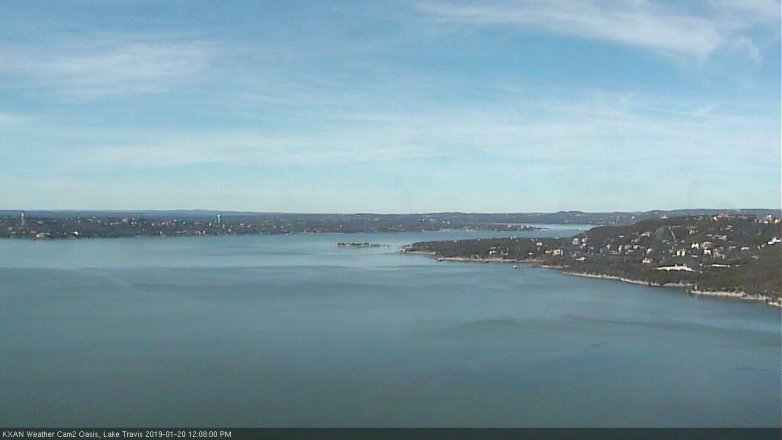 Lake Travis webcam, January 20, 2019 11:10 AM CT