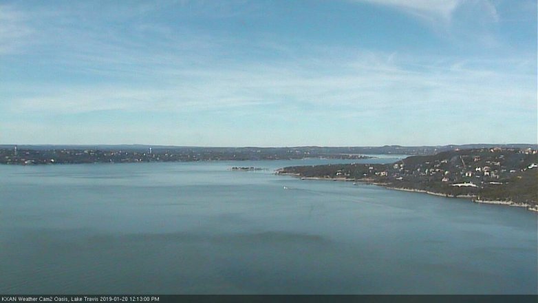 Lake Travis webcam, January 20, 2019 11:15 AM CT