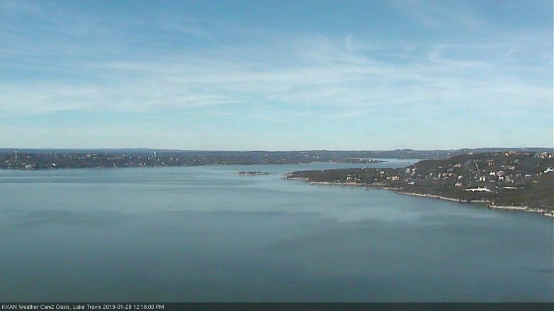 Lake Travis webcam, January 20, 2019 11:20 AM CT