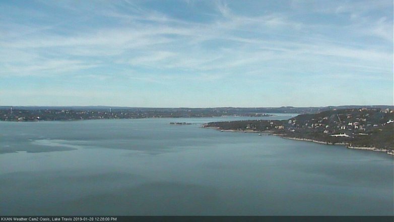 Lake Travis webcam, January 20, 2019 11:30 AM CT