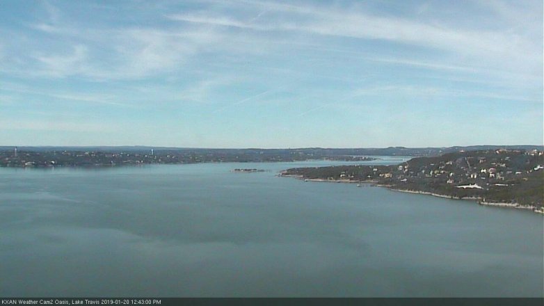 Lake Travis webcam, January 20, 2019 11:45 AM CT