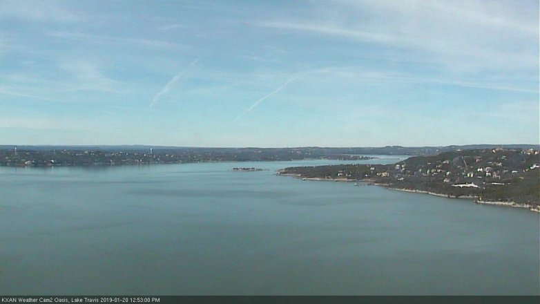 Lake Travis webcam, January 20, 2019 11:55 AM CT