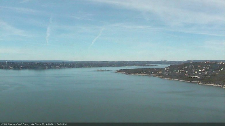 Lake Travis webcam, January 20, 2019 12:00 PM CT