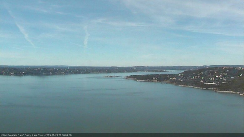 Lake Travis webcam, January 20, 2019 12:05 PM CT